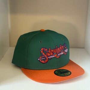 New Era Green and Orange Sidewinder Embroidered Fitted Hat